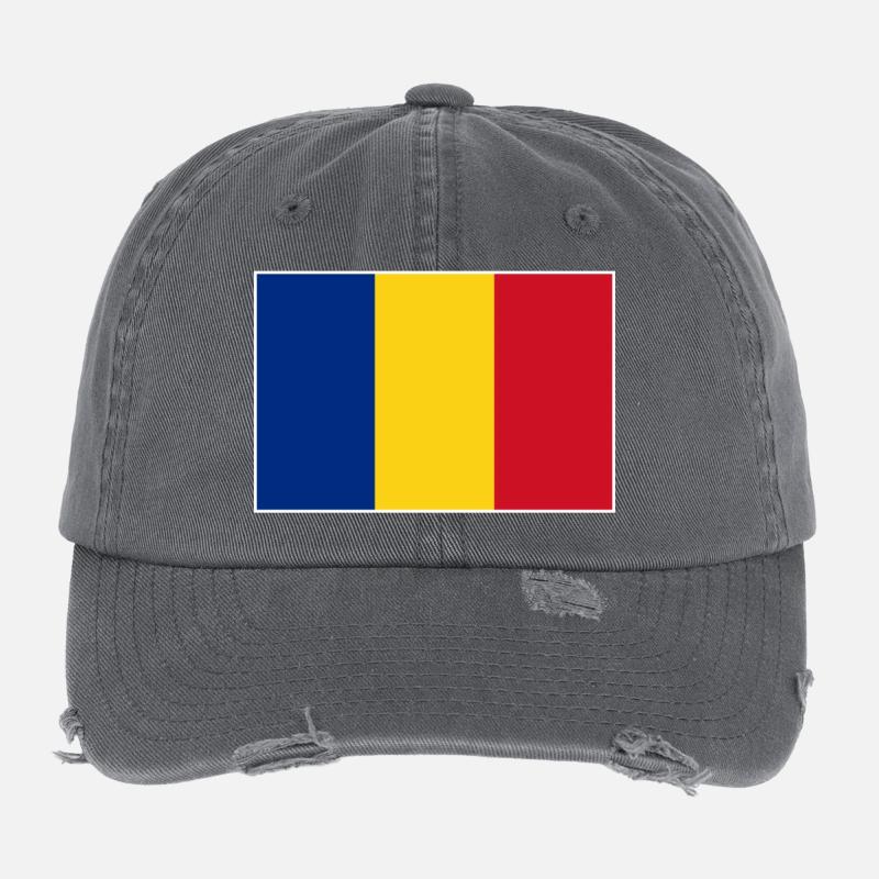 Flagge Rumänien Flexfit Vintage Destroyed Cap