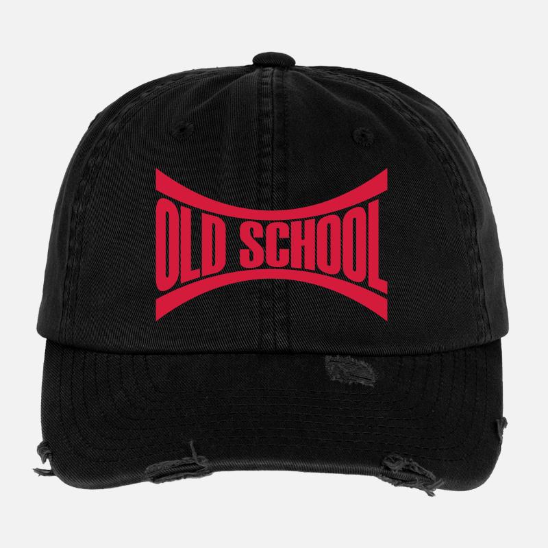 Logo Old School Casquette vintage effet usé Flexfit