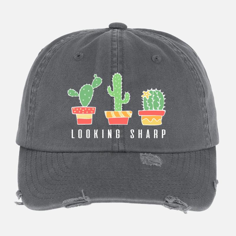 Looking Sharp Cactus Flexfit Vintage Destroyed Cap