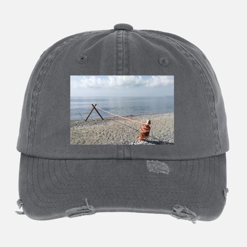 Corde marine sur la mer Casquette vintage effet usé Flexfit