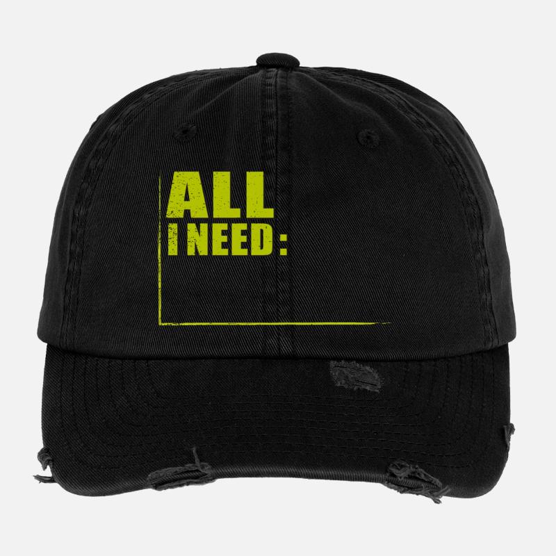 ALL I NEED in RAHMEN Flexfit Vintage Destroyed Cap