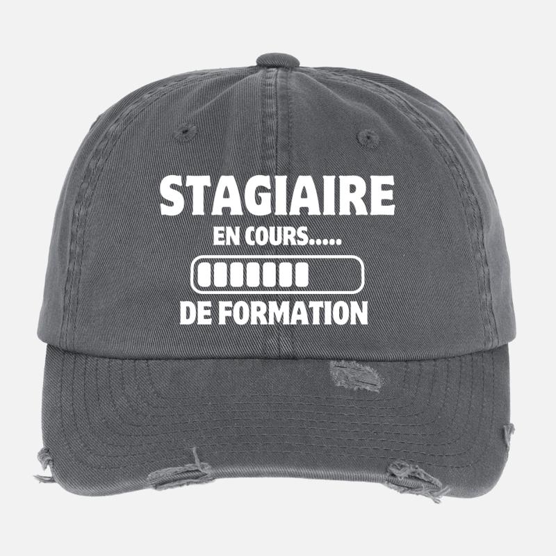 stagiaire, formation, apprenti Casquette vintage effet usé Flexfit