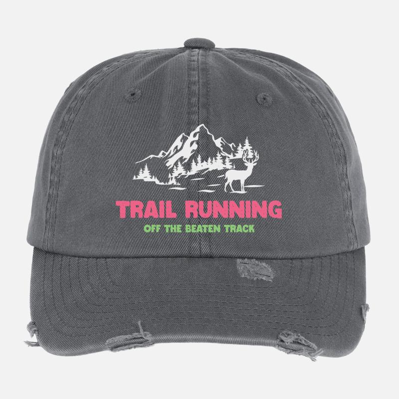 Trailrunning - abseits der ausgetretenen Pfade Flexfit Vintage Destroyed Cap