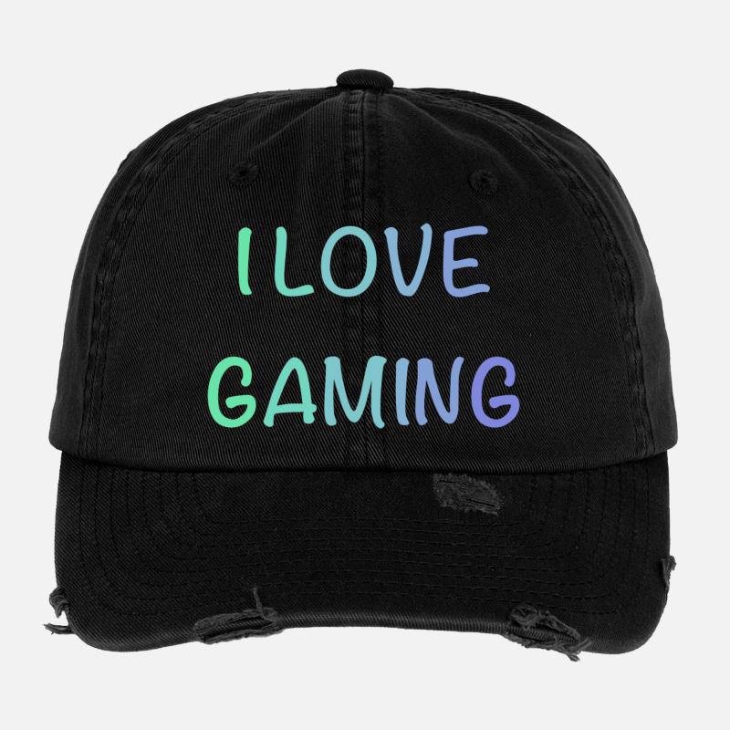 I Love Gaming Flexfit Vintage Destroyed Cap