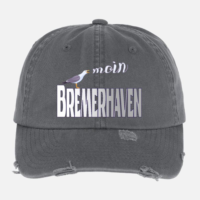 Bremerhaven Möwe & Moin Design Flexfit Vintage Destroyed Cap