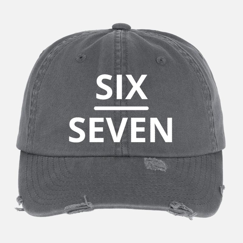 Sechs Sieben Meme Design Flexfit Vintage Destroyed Cap
