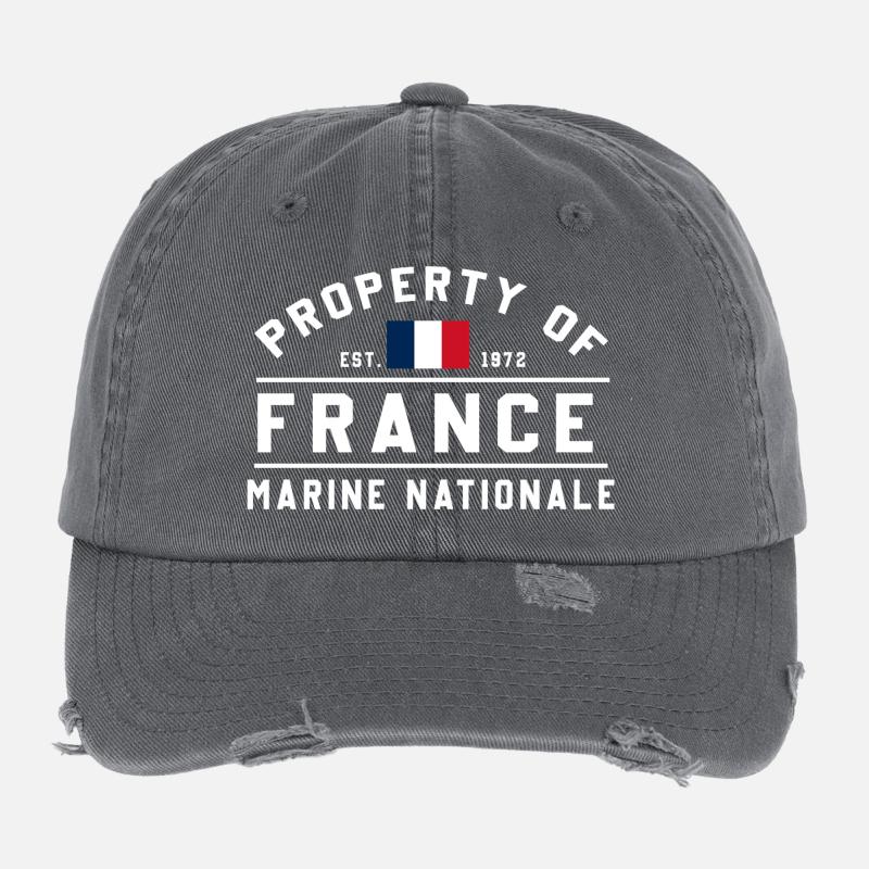 Propriété de la Marine nationale Casquette vintage effet usé Flexfit