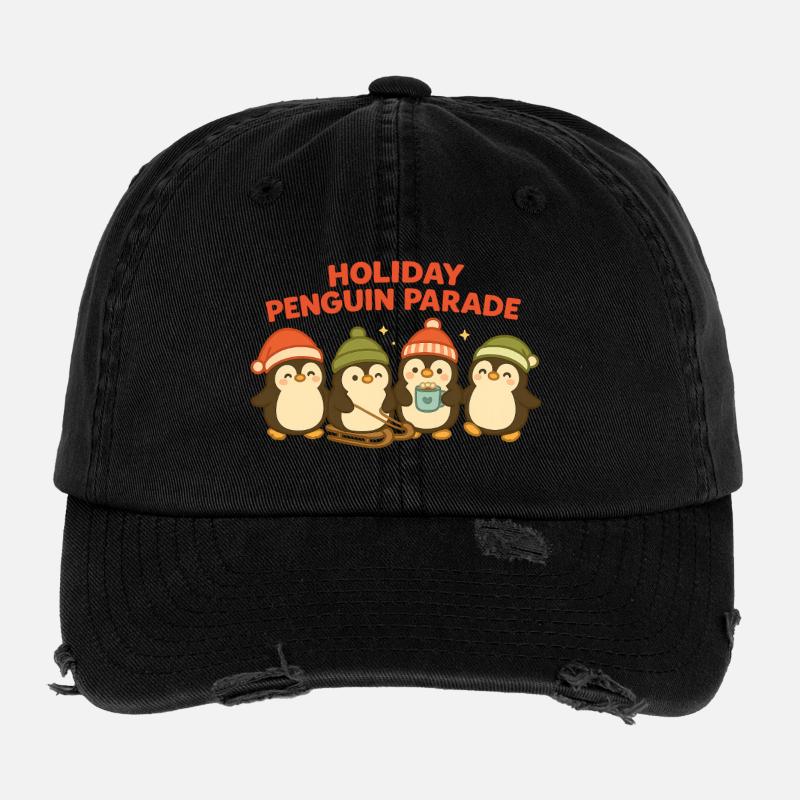 Joyeux défilé des manchots Casquette vintage effet usé Flexfit