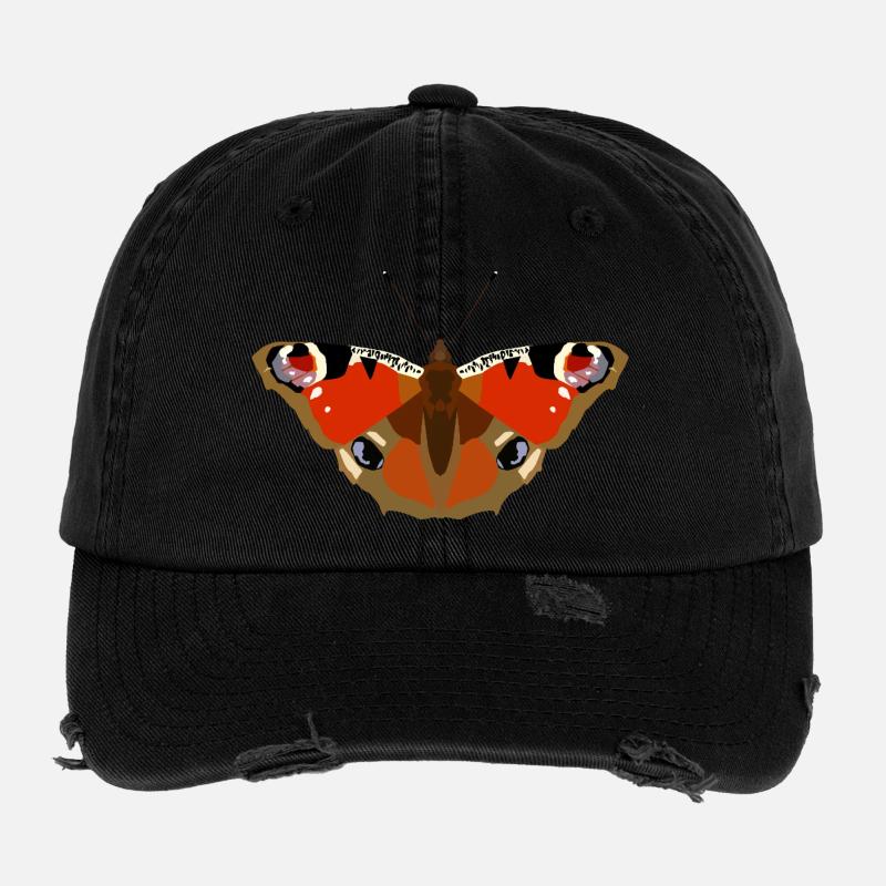 Papillons : Le papillon paon Casquette vintage effet usé Flexfit