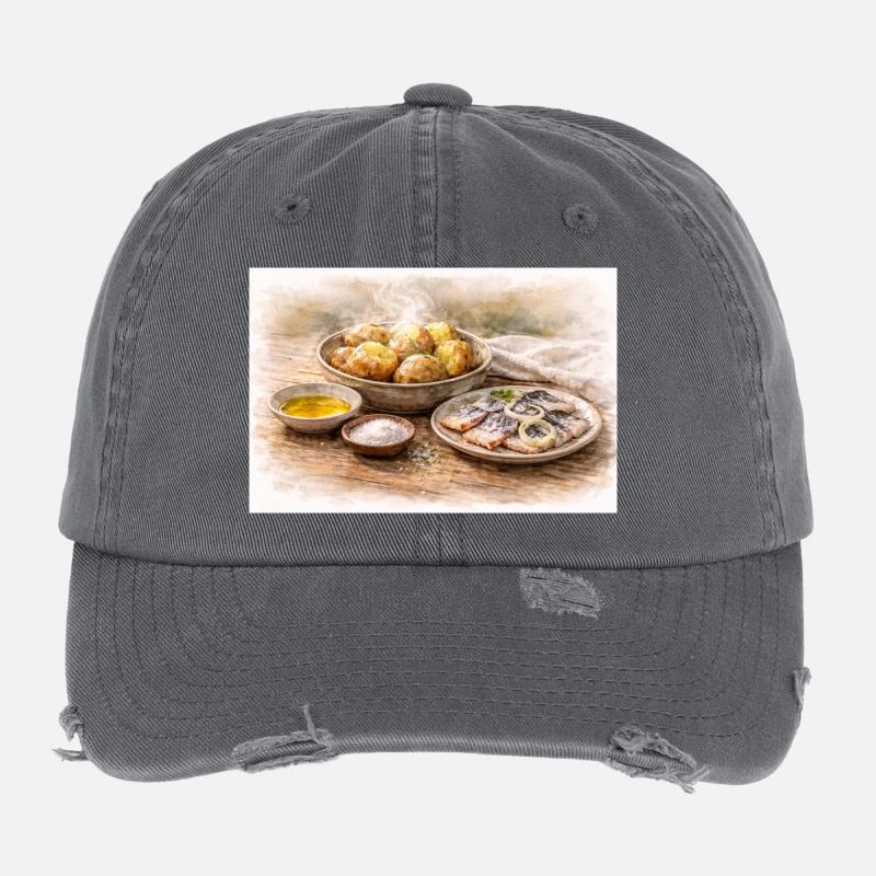Jacket potatoes with herring Ukrainian Flexfit Vintage Destroyed Cap