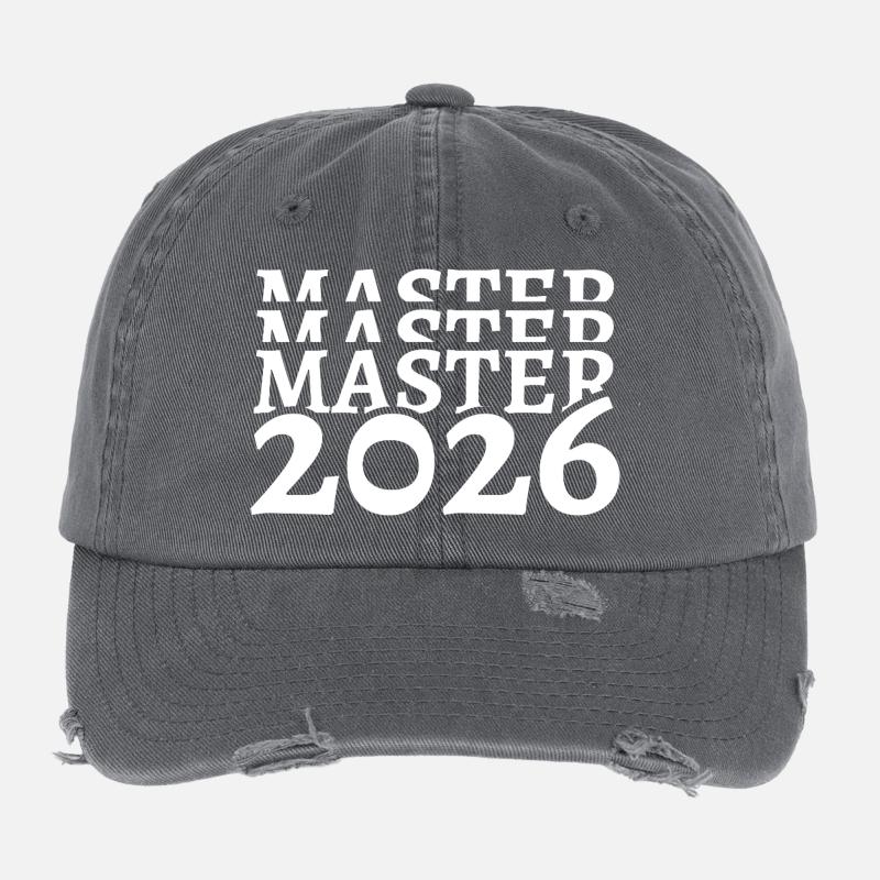 Master 2026 Studium Studiumsabschluss Studiumende Flexfit Vintage Destroyed Cap