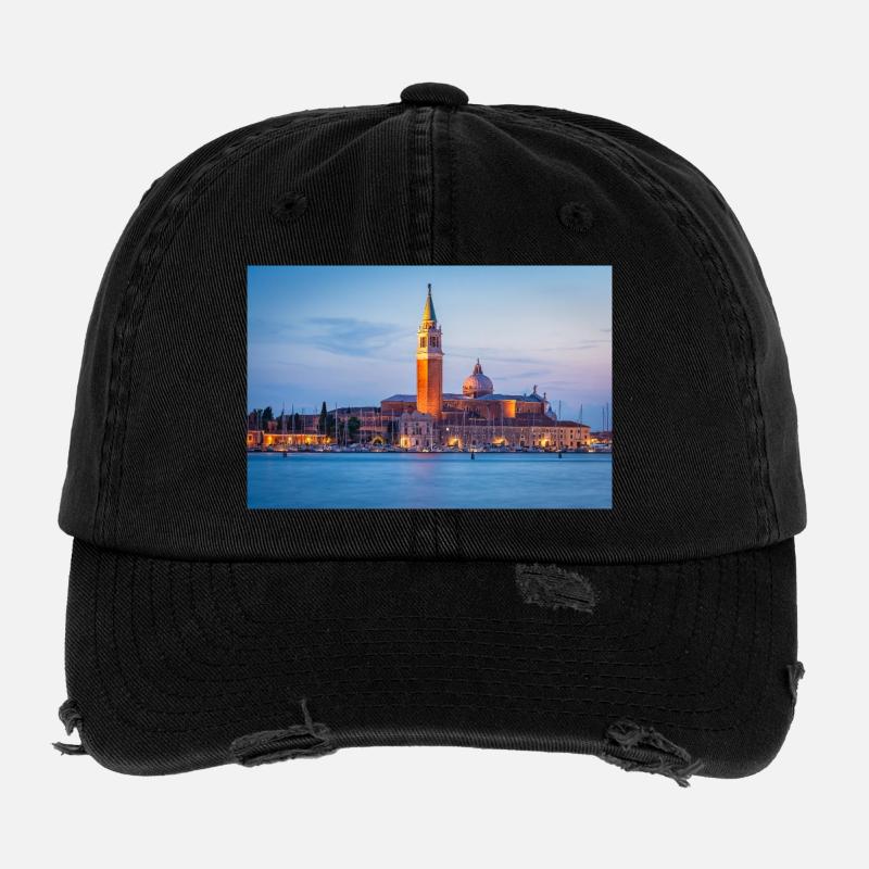 San Giorgio Maggiore am Abend Flexfit Vintage Destroyed Cap