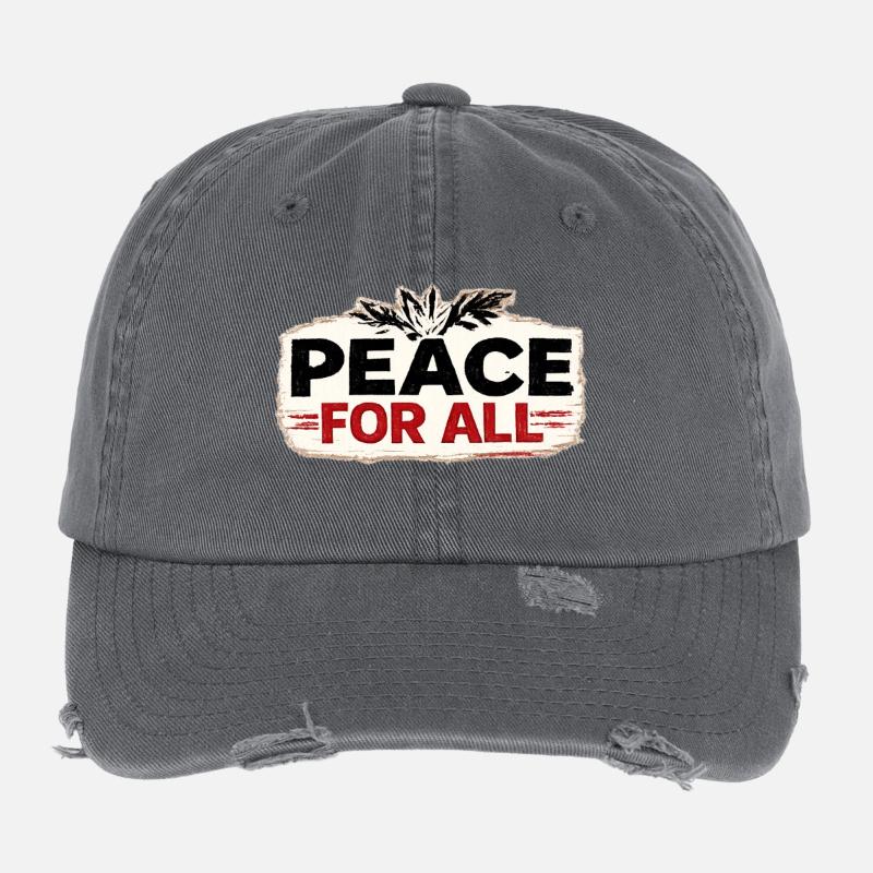 War No More – Sticker Peace & Humanity  Casquette vintage effet usé Flexfit