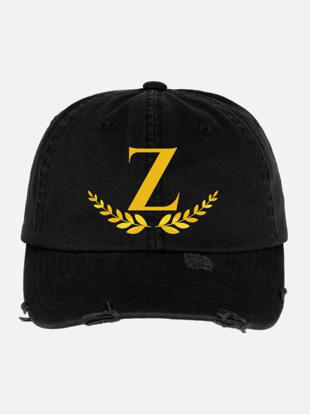 Z - Flexfit Vintage Destroyed Cap - Schwarz - Vorne