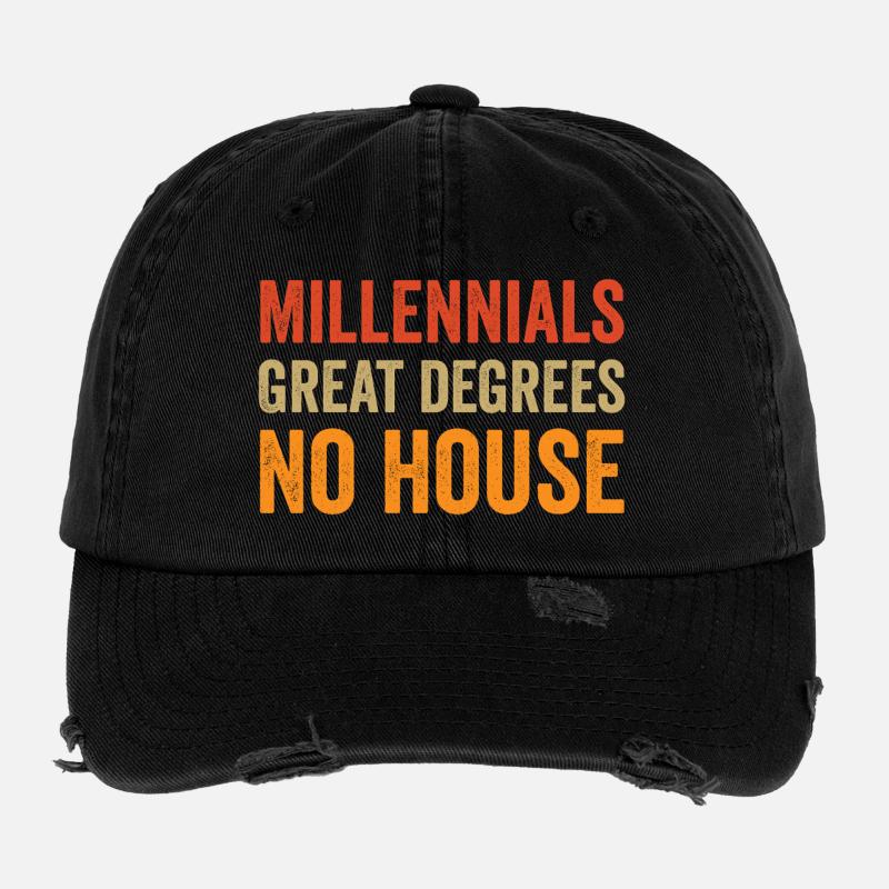 Millennials : Excellents diplômes. Pas de maison. Casquette vintage effet usé Flexfit