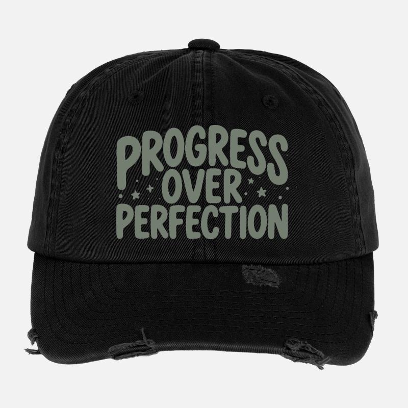 Progress counts | Motivation Flexfit Vintage Destroyed Cap