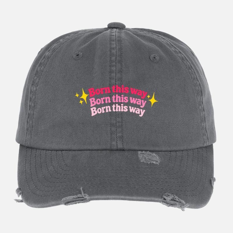 Born this way Flexfit Vintage Destroyed Cap