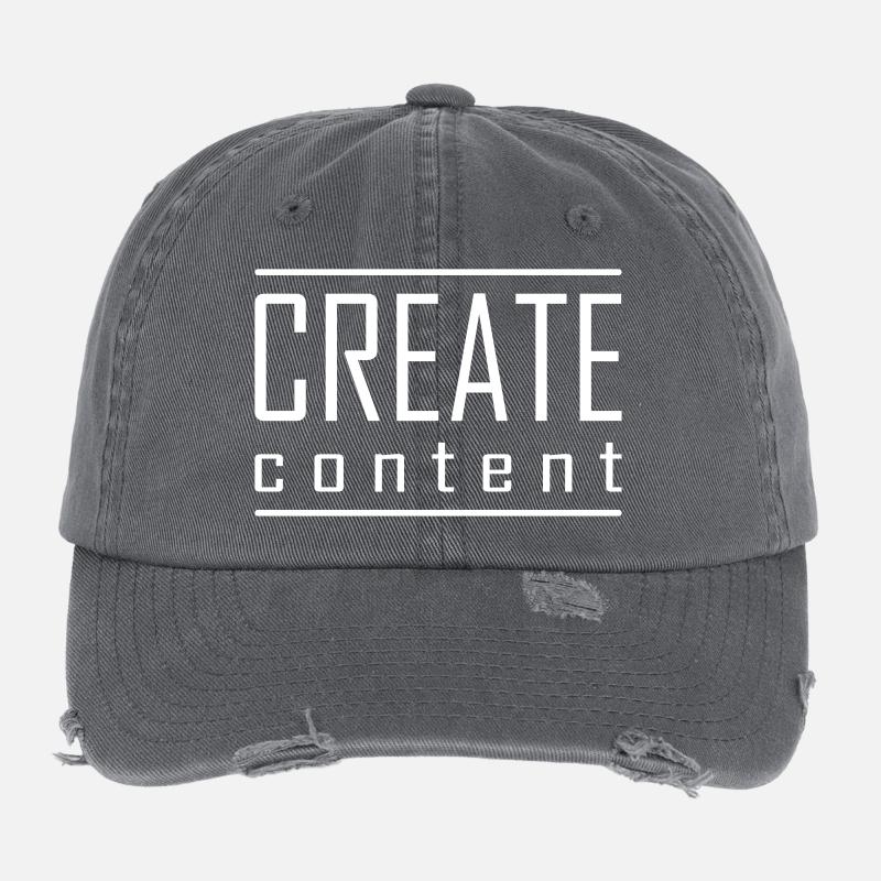Create content artist and developer design Flexfit Vintage Destroyed Cap