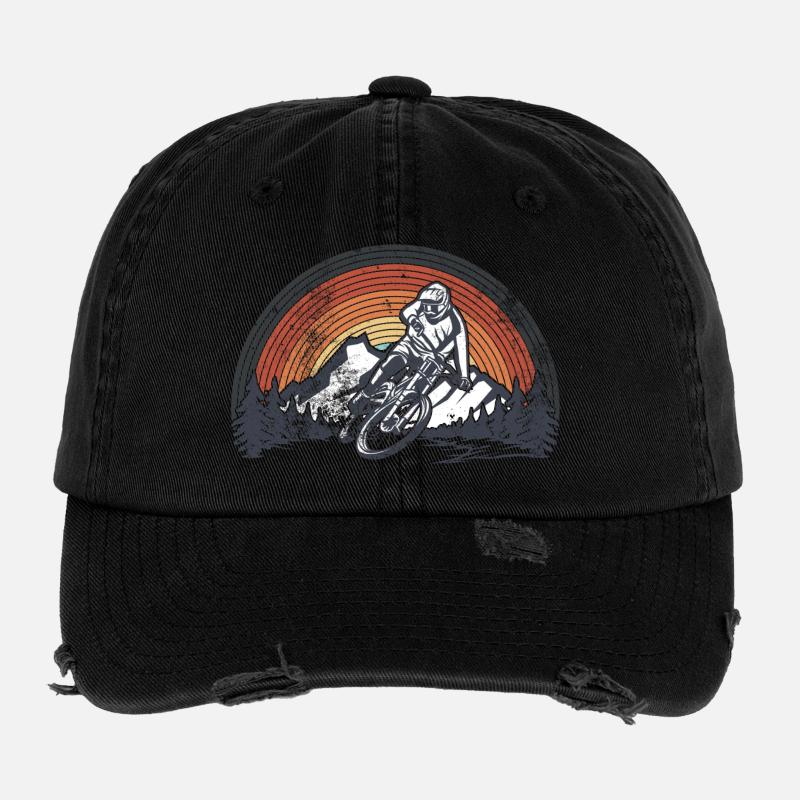 Millésime de descente Casquette vintage effet usé Flexfit