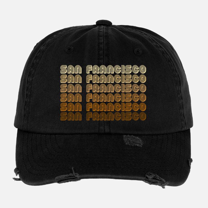 San Francisco California Flexfit Vintage Destroyed Cap