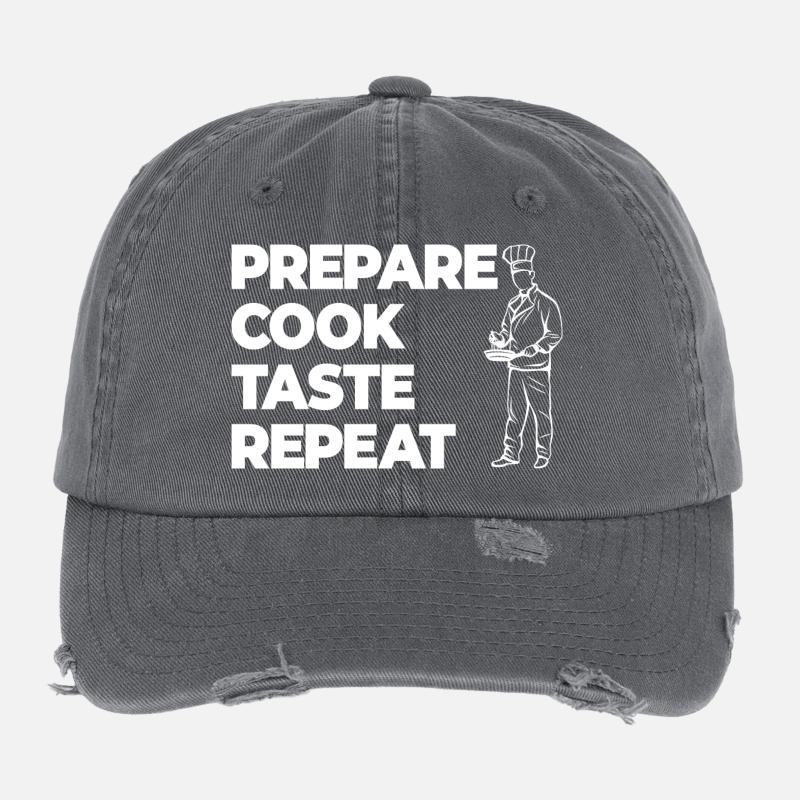 Prepare, Cook, Taste Flexfit Vintage Destroyed Cap