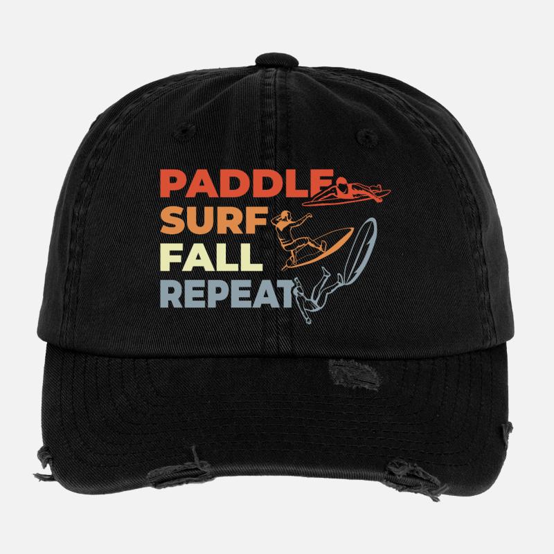 Paddle Surf Repeat Flexfit Vintage Destroyed Cap