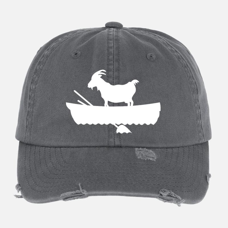 G.O.A.T. Ziege im Boot Flexfit Vintage Destroyed Cap