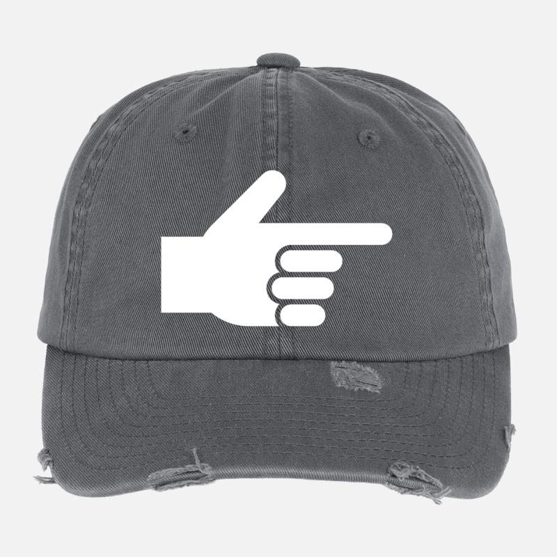 Hand, Zeigefinger, Zeiger Flexfit Vintage Destroyed Cap