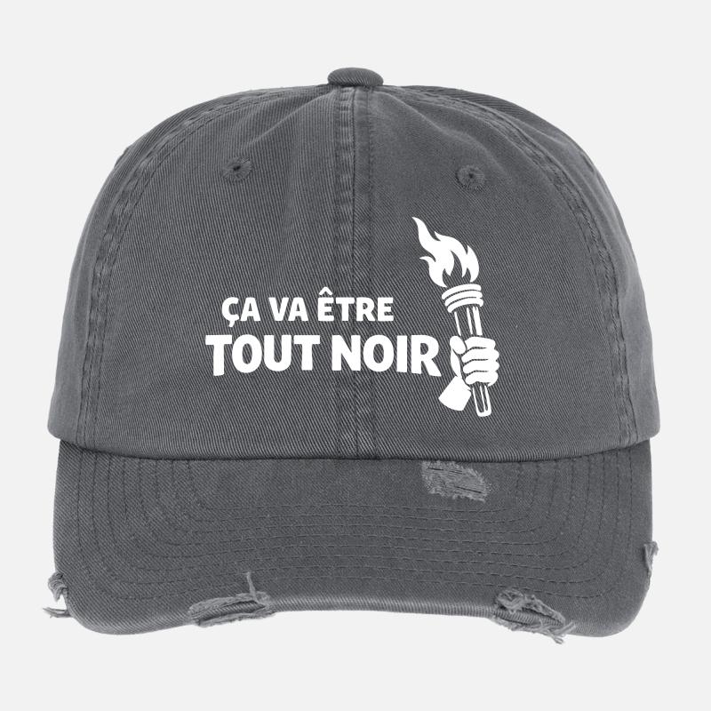 Es wird ganz schwarz sein Flexfit Vintage Destroyed Cap