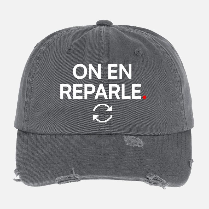 LET'S TALK ABOUT IT AGAIN | Office Humor Flexfit Vintage Destroyed Cap