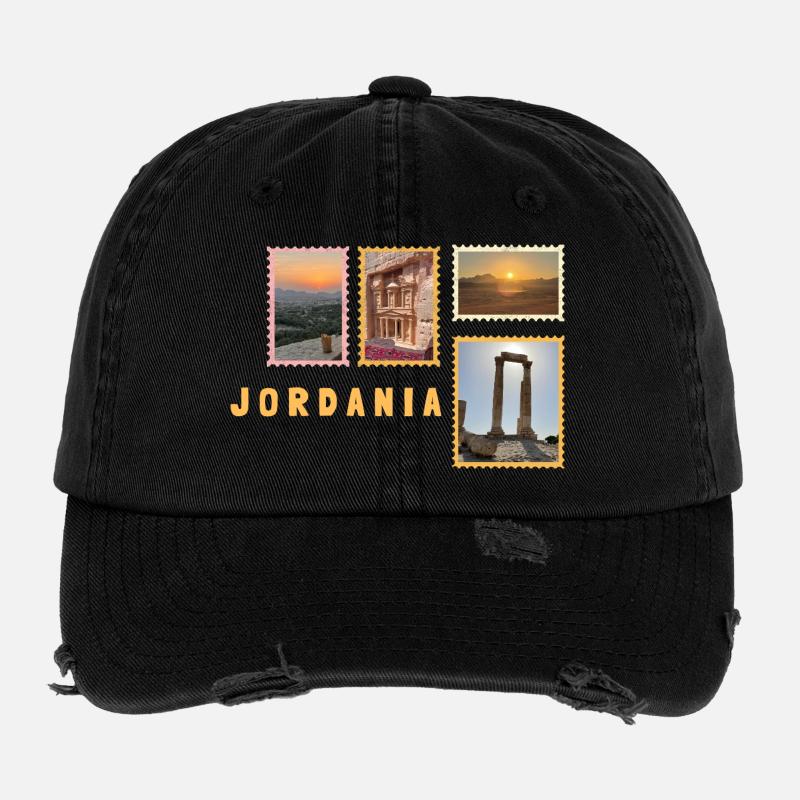 Jordan Collage - Flexfit Vintage Destroyed Cap - black