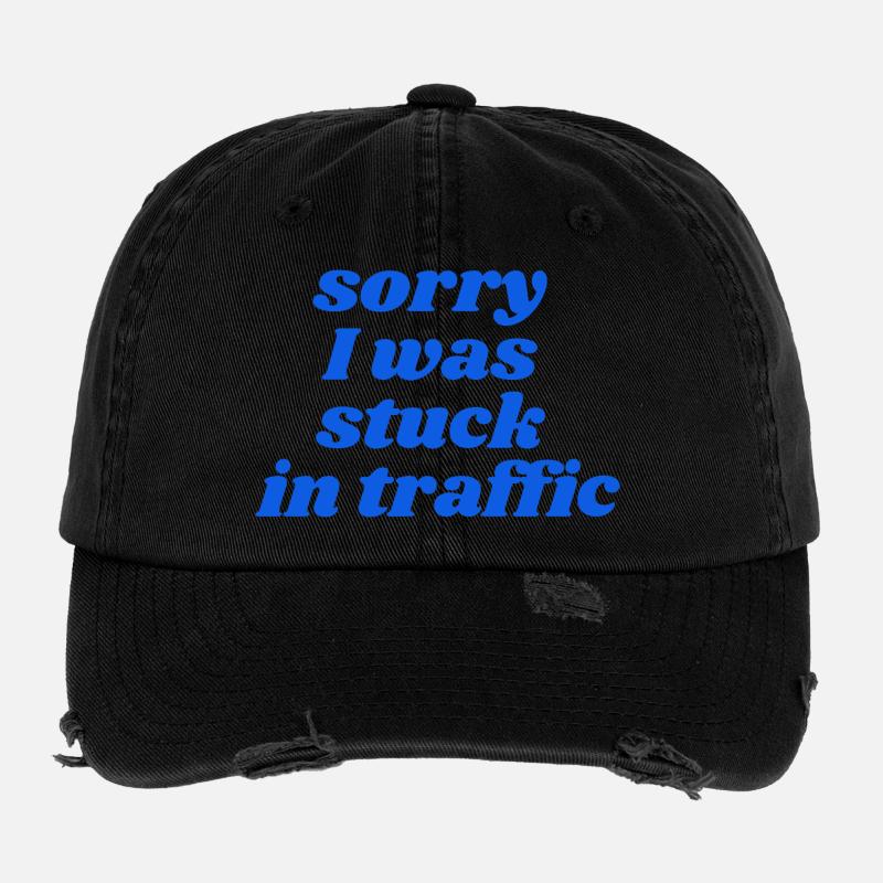 Désolé, j’étais coincé dans les embouteillages Casquette vintage effet usé Flexfit