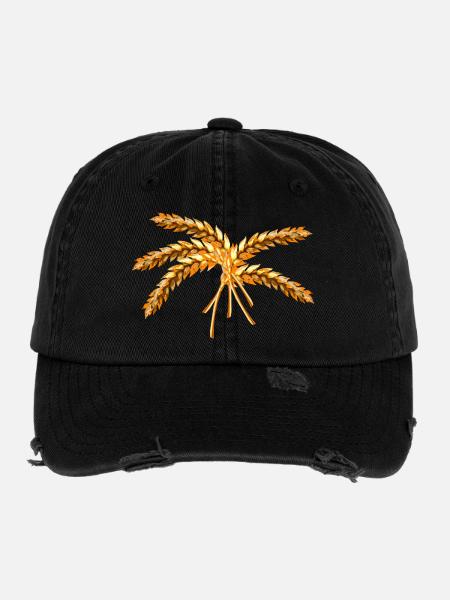 grain - Flexfit Vintage Destroyed Cap - black - Front