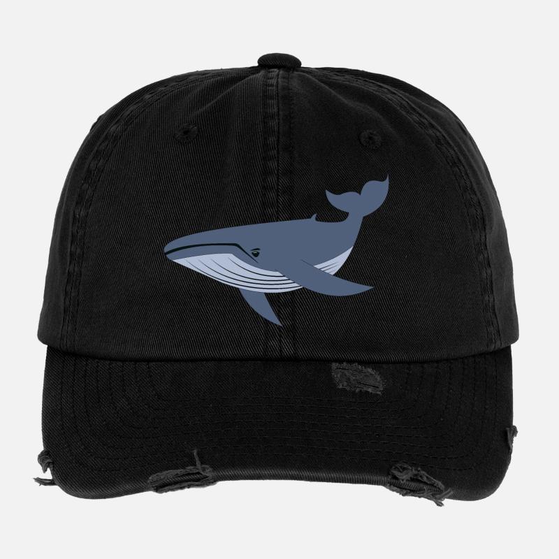 Blue Whale, Whale Flexfit Vintage Destroyed Cap