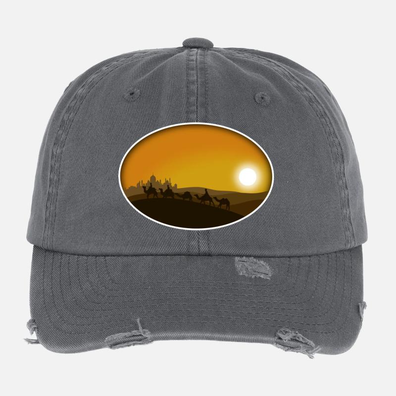 De loin Casquette vintage effet usé Flexfit