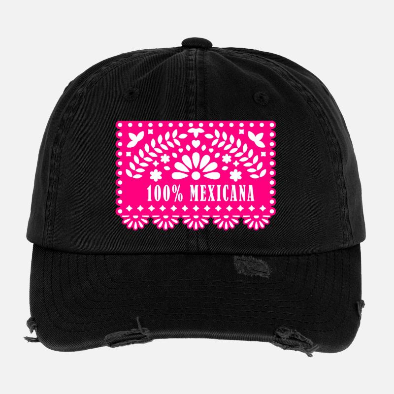 100 MEXICAN Flexfit Vintage Destroyed Cap
