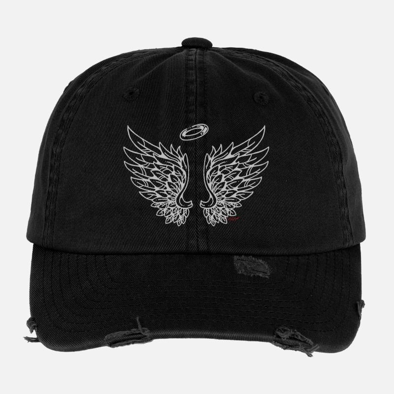 Wings Flügel Engel Engelchen Flexfit Vintage Destroyed Cap
