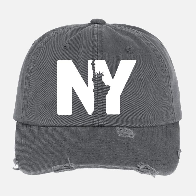 New York Statue Flexfit Vintage Destroyed Cap