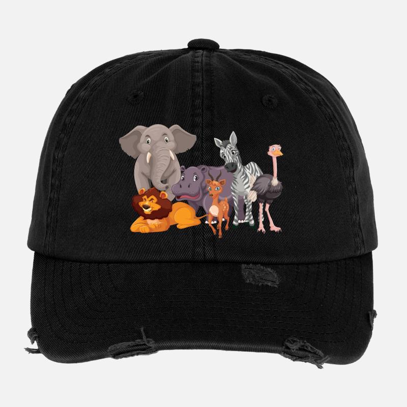 Safari animals Flexfit Vintage Destroyed Cap
