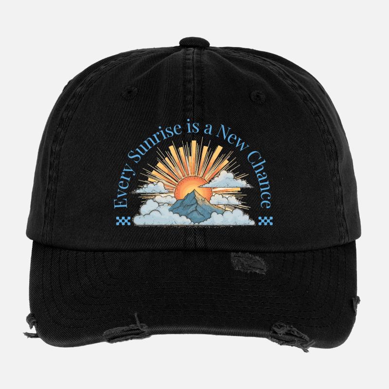 Every Sunrise is a New Chance Design  Flexfit Vintage Destroyed Cap