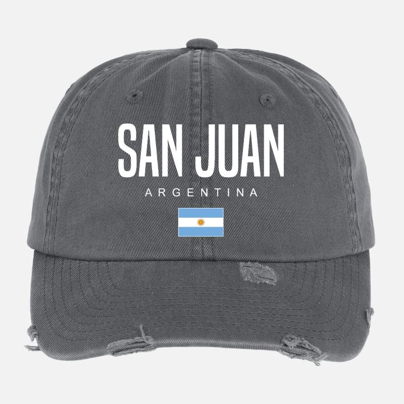 San Juan Argentine Argentin Casquette vintage effet usé Flexfit