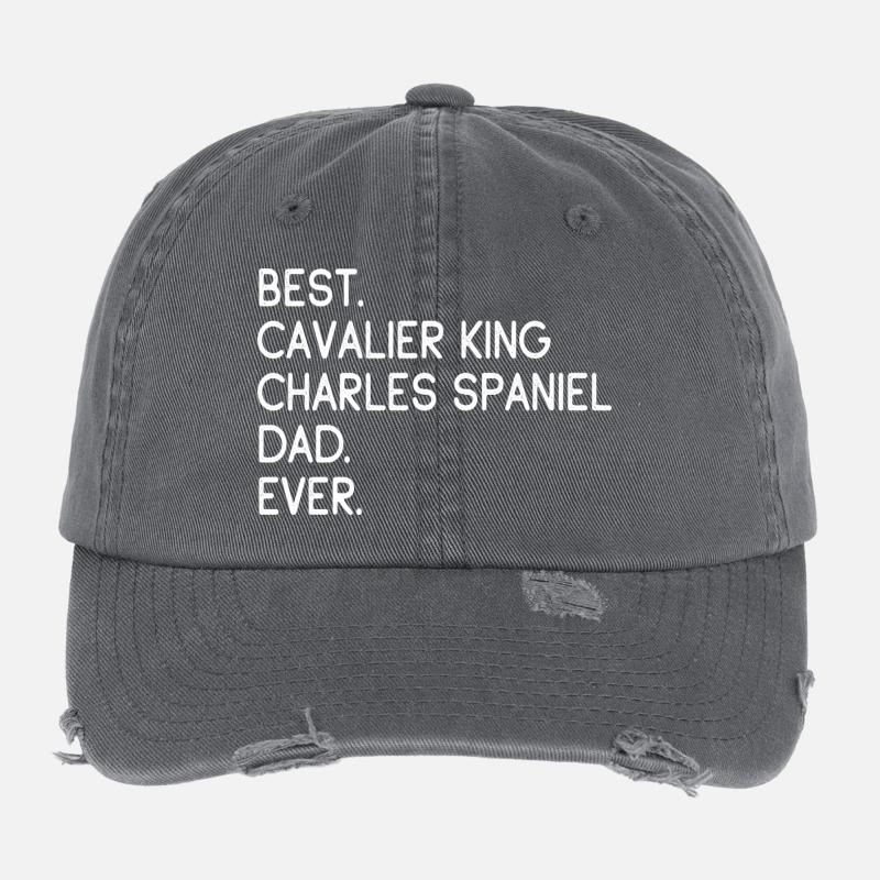 Cavalier King Charles Spaniel Flexfit Vintage Destroyed Cap