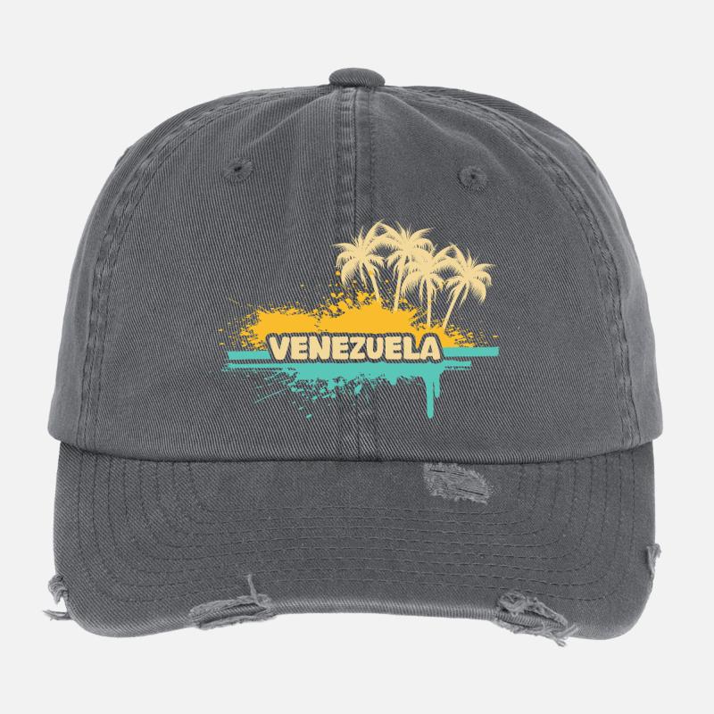 Vacances Venezuela Casquette vintage effet usé Flexfit