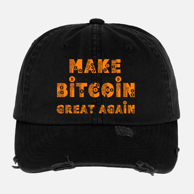 Make Bitcoin Great Again  Flexfit Vintage Destroyed Cap