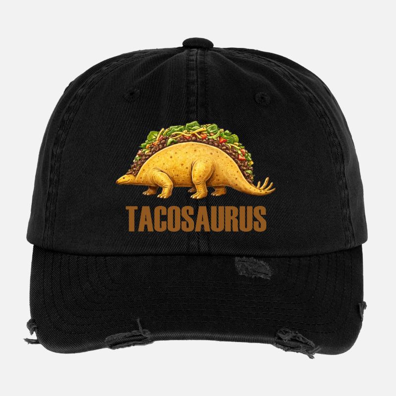 Tacosaurus – Dino rencontre Tex-Mex Casquette vintage effet usé Flexfit