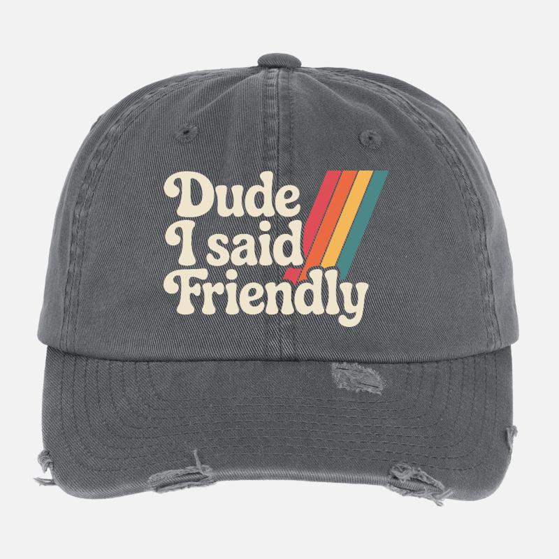 Mec, j’ai dit amical Casquette vintage effet usé Flexfit