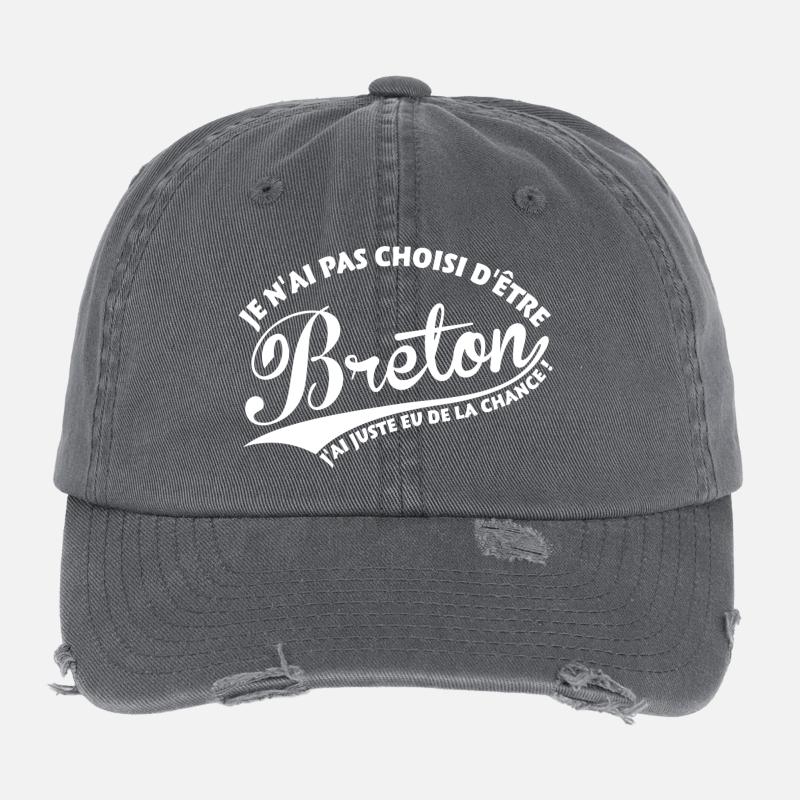 Breton chanceux Casquette vintage effet usé Flexfit