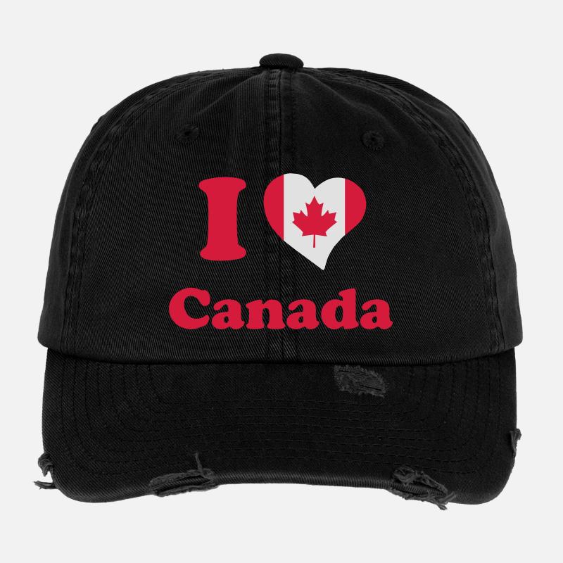 I love Canada Flexfit Vintage Destroyed Cap