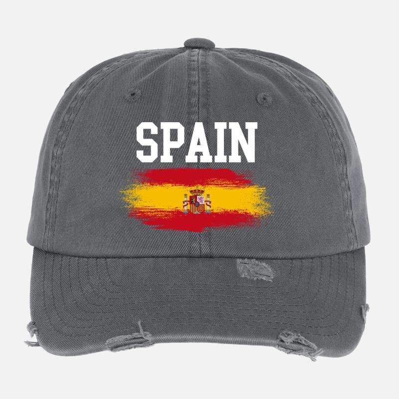 Streifen der spanischen Flagge Flexfit Vintage Destroyed Cap