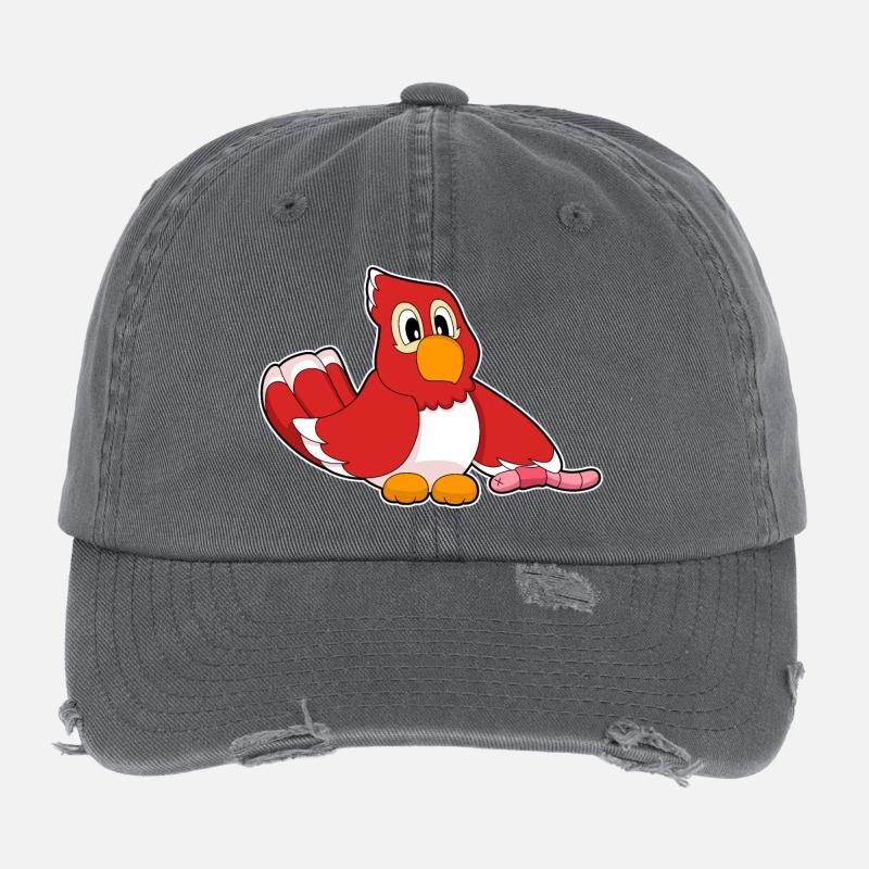Ver perroquet Casquette vintage effet usé Flexfit